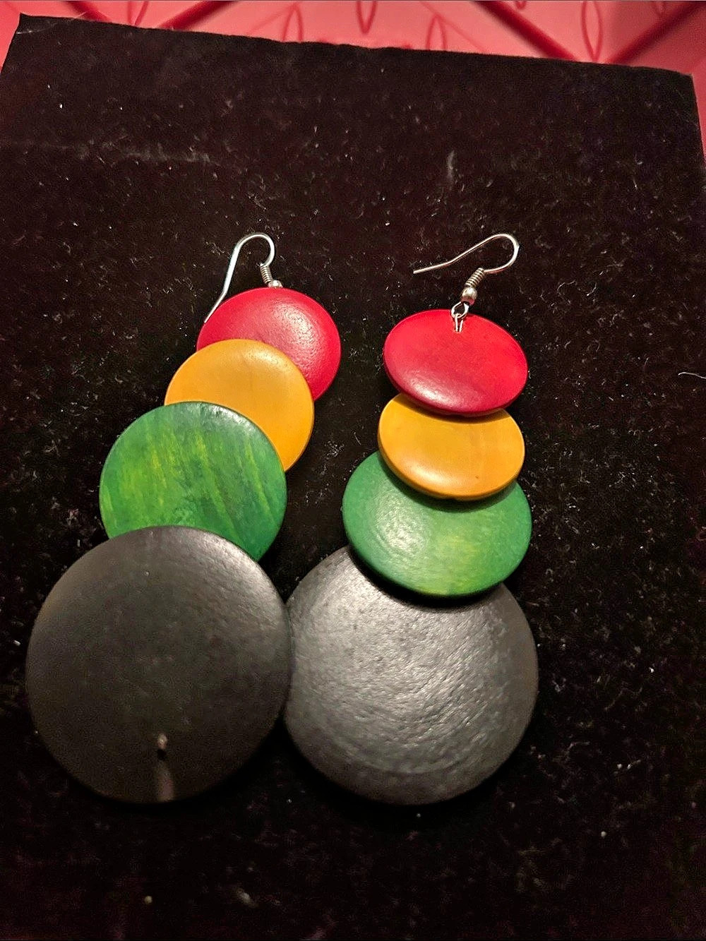 Color Block Drop Earrings